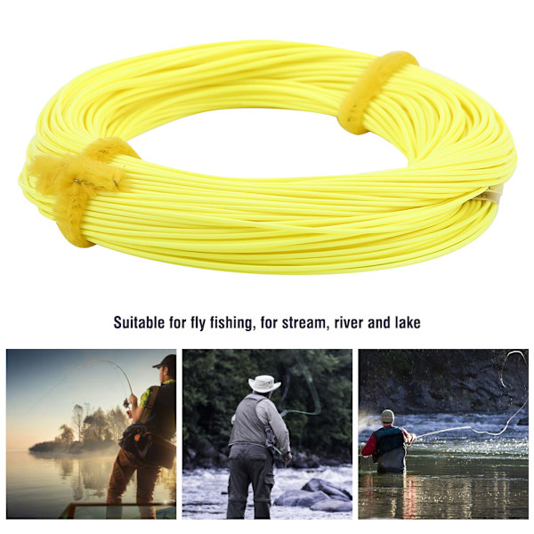30M Nylon Vikt framåt flytande flugfiske lina WF 4/5/6/7/8 för ström flod sjö (WF-4F)
