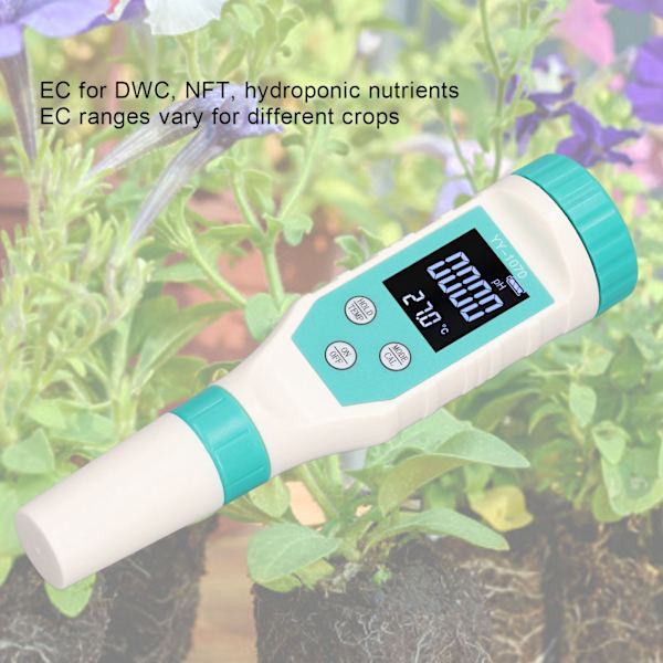 7 i 1 Vattenkvalitetstestare Penna Digital FAC PH ORP TEMP Salthalt TDS EC Meter för Hydroponics Vatten Vin Spa Akvarier