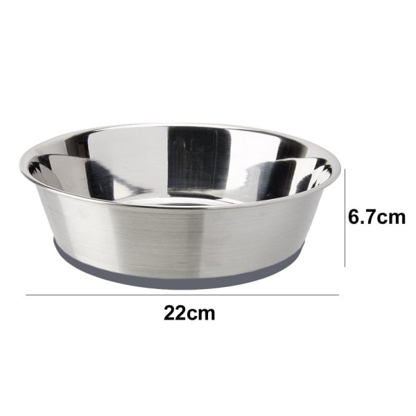 Silikon Pet Bowl Rostfritt stål Hund Basin Hund Risskål