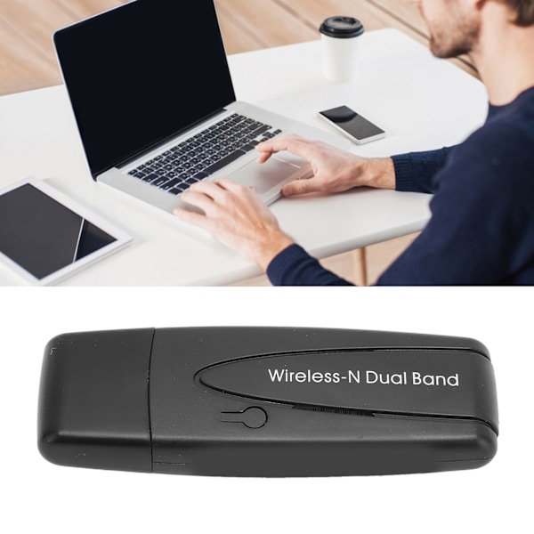 Snabb USB-port Dual Band Trådlös Adapter För PC, 600Mbps Hastighet På 2.4Ghz Och 5Ghz Band, Idealisk För Musiknedladdning, Fildelning Och Multimedia