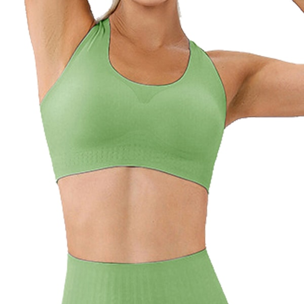 Sportbh med spänne för kvinnor - Vadderad Racerback Yoga BH Crop Tank