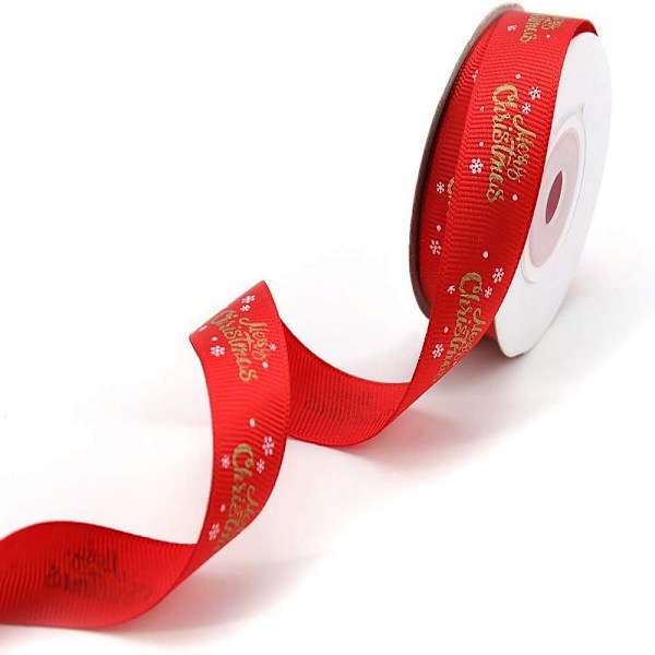 Elegant Julband, Perfekt För Pyssel Och Presentinslagning, Slät Polyester Med Festliga Snöflingemönster, Idealisk För Att Lägga Till En Touch Av Lyx