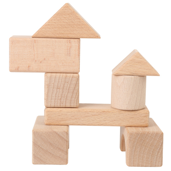 Geometriska former byggklossar leksak trä låda barn barn pedagogisk leksak present22pcs