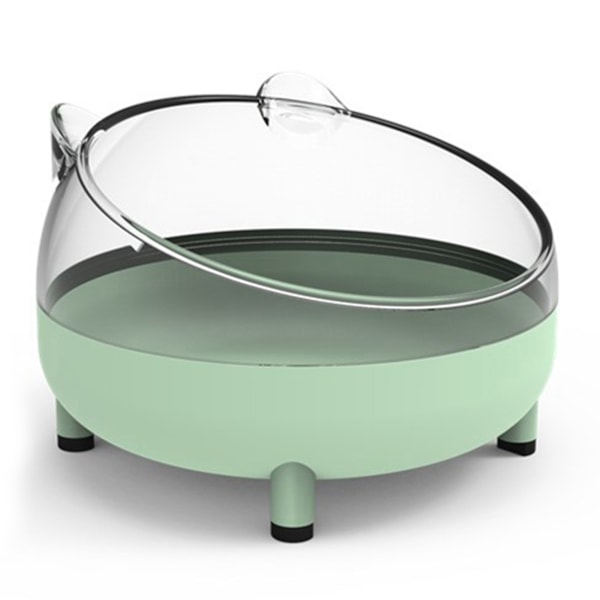 Badkar för husdjur, multifunktionell upphöjd design, rymlig och transparent design, perfekt för katter valpar andra smådjur, ljusgrön, halkfri
