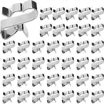 100 stk. solcellepanelkabelklemmer rustfritt stål, ingen boring, 22,5*6,2 mm