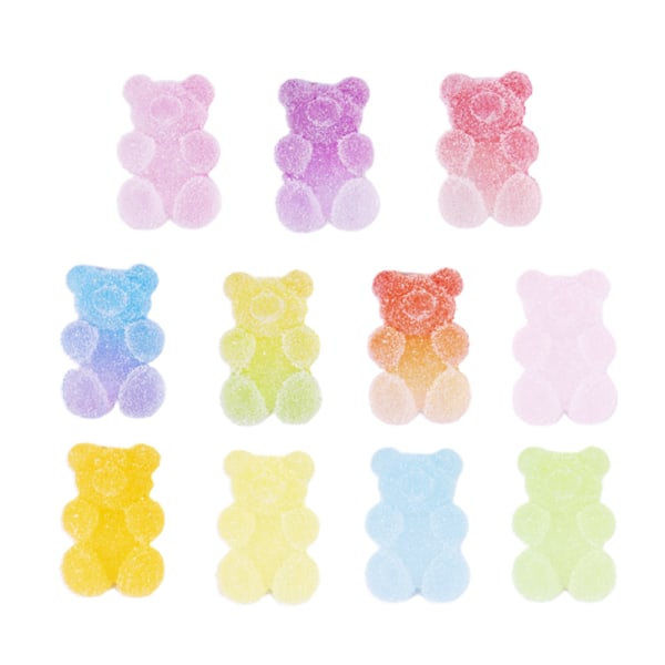 50 stycken Resin simulation Gummy Bear DIY-tillbehör i