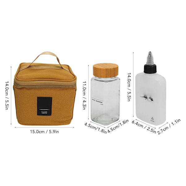 Camping kryddflaska kit utomhus picknick kryddbehållare förseglad krydda krydda krydda dispenser Khaki