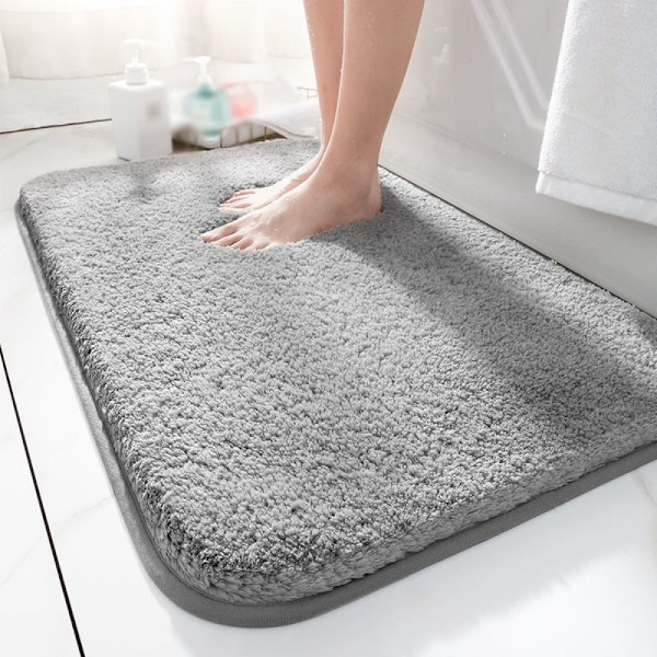 Super Shaggy Mjuk Fluffig Plysch Badrumsmatta, Tjock Plysch Halkfri Mikrofiber Badmatta, Torkar Snabbt För Badrum Badkar Sovrum