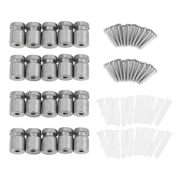 Understøttende fastgørelseshardware, 304 rustfrit stålbaseret glasafstandsstykke til sikker displaymontering, M16*20 mm glasmonteringshardware med