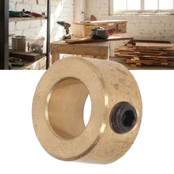 Borrstopskollar i mässing för borrbitar, djupstoppring, positioneringsring för träbearbetning 10 mm / 0,39 tum