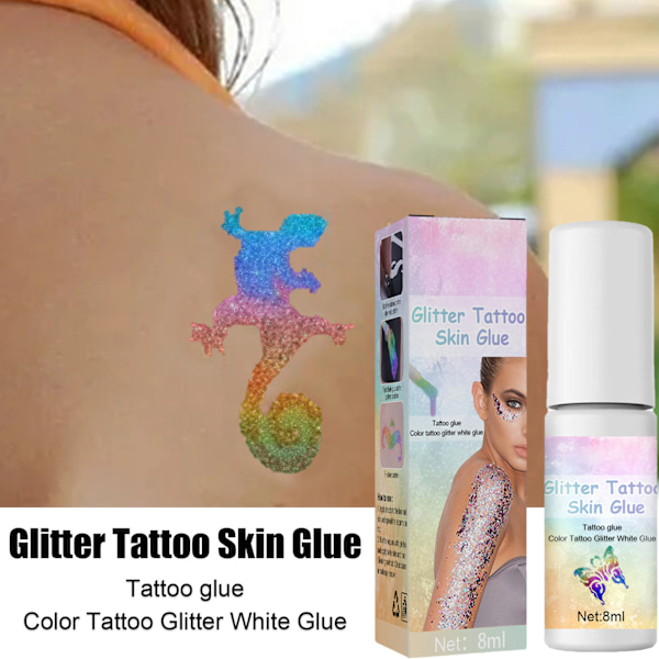 Ansiktslim för smyckesmakeup, vattentätt glittermakeup-lim, allergivänligt långvarigt lim för ögonjuveler ansiktssmycken strass chunky kropp