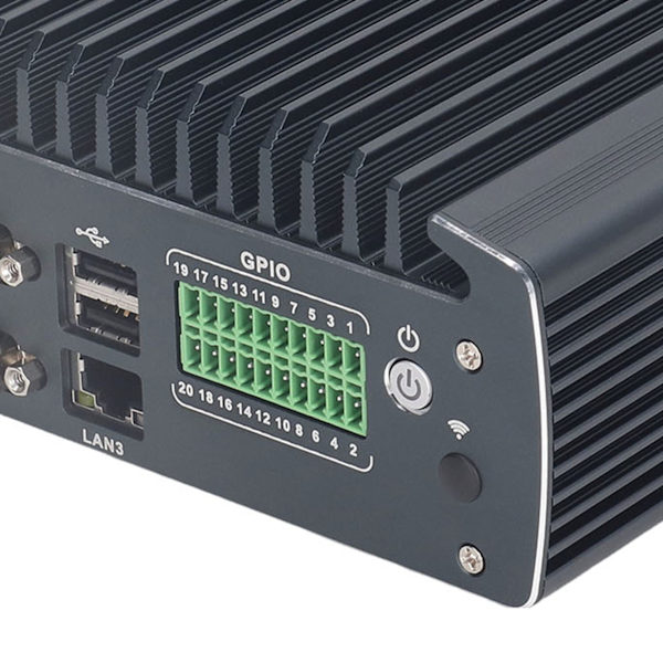 Mini PC 4-kärnig 4-trådig GPIO COM USB DP HD-port Fläktlös Industriell Mini-dator 100‑240V EU-kontakt