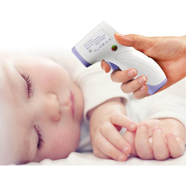 Digital Infraröd Termometer för Hemmet, Hög Noggrannhet Beröringsfri Mätning, Omedelbara 1-Sekunds Mätningar för Kropp och Föremål, 32 Minnesplatser Baby