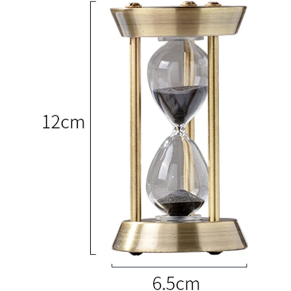 3 minuters metall timglas timer: Liten vit sandklocka, 3 minuters mässings timglas, timglas timglas timer för presenter, spel, kök, dekoration