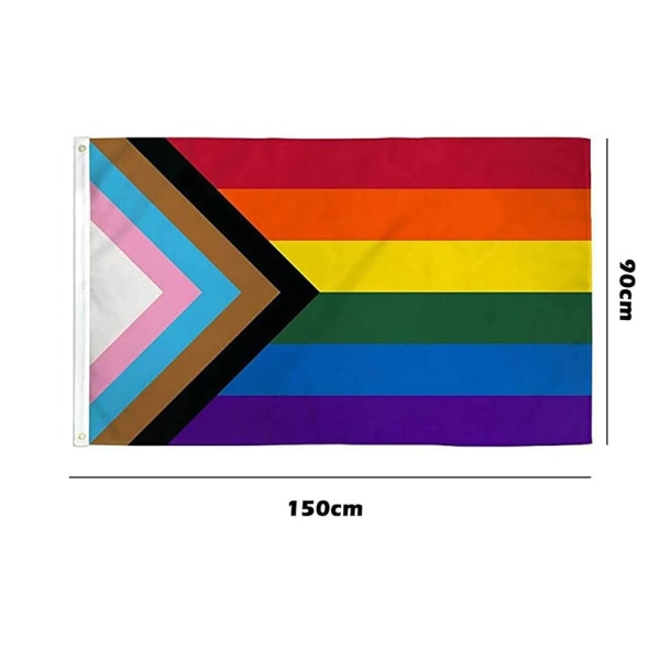 2-pack regnbågsflagga, UV-beständig och vattentät festivalbanner