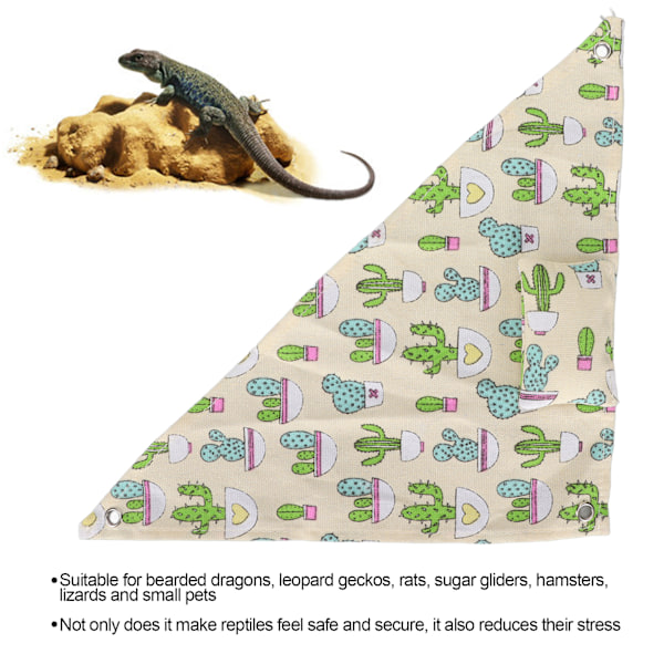 Reptilhängmatta Gunga Handgjord Justerbar Bekväm Lätt att Rengöra Lounger Stege Hängmatta för Reptiler