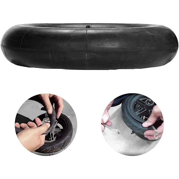 Slanglös innertub för skottkärra 4.80/4.00-8 med ventilskaft Litet däck Lämplig för släpvagn Monocykel Gräsklippare Vagn och Scooter 2 stycken (Svart)