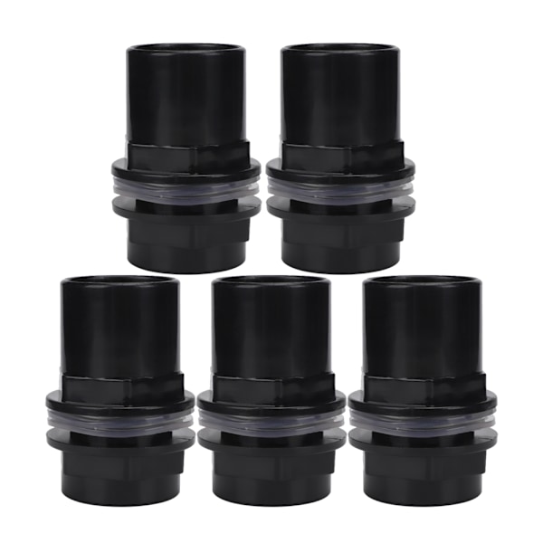 5 st/set PVC-akvarierörledningsskarv rak röranslutning fiskbehållstillbehör (40 mm)