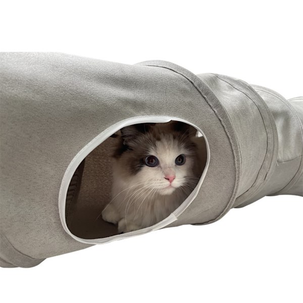 Kattunnel, Kattunnel, Kattunnel Tyg med Boll och Kattleksaker, Lektunnel för Katt och Kanin, Kanintunnel, Robust, Rostar Inte