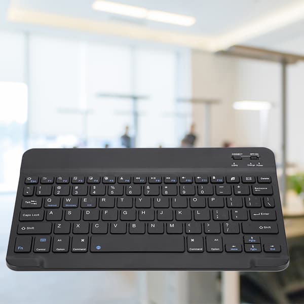 Resevänligt Bluetooth-tangentbord, Uppladdningsbart litiumbatteri säkerställer oändlig skrivning, Stabil Bluetooth-anslutning för Windows/Android/Ios-enheter,