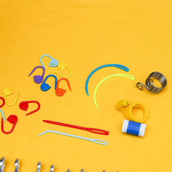 Virka nål set 36 delar virka stickning nålar kit med bärbar väska