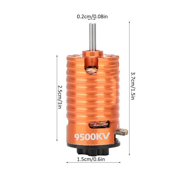 Rocket MINi Z 9500KV 2-polig borstlös motor för 1/24 1/28 RC-modellbil
