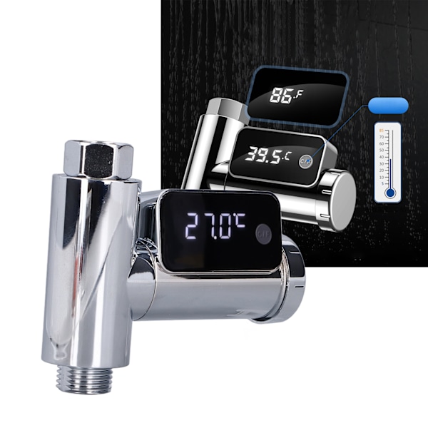 G1/2 Krantermometer LED-display Duschtermometer Vattentemperaturmonitor för barn Vuxna Hembadrum