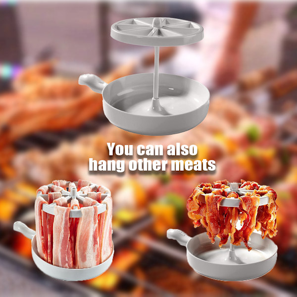 Mikrovågsugns Baconkokare - Bacon Wizard Tillagar 450g Bacon & Reducerar Fett med 40% - Använd för Enkel Matlagning inför Stora Matcher - Krispigare, Hälsosammare, Snabbare Varje Gång