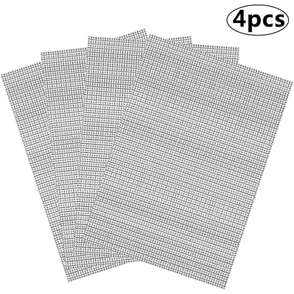 Snabb Reparationslapp för Fönsternät för Reparation Var Som Helst När Som Helst, 4 st Rostfritt Stål Glasfibermaterial, 150 X 210 mm, Starkt Lim