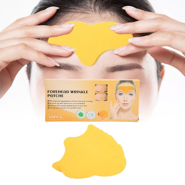 Pannrynkor Utjämnande Pads, Aloe Vera-berikade Plåster för Djup Återfuktning & Hudregenerering, Anti-rynkbehandlingar för ett Ungdomligt Utseende, 10 st