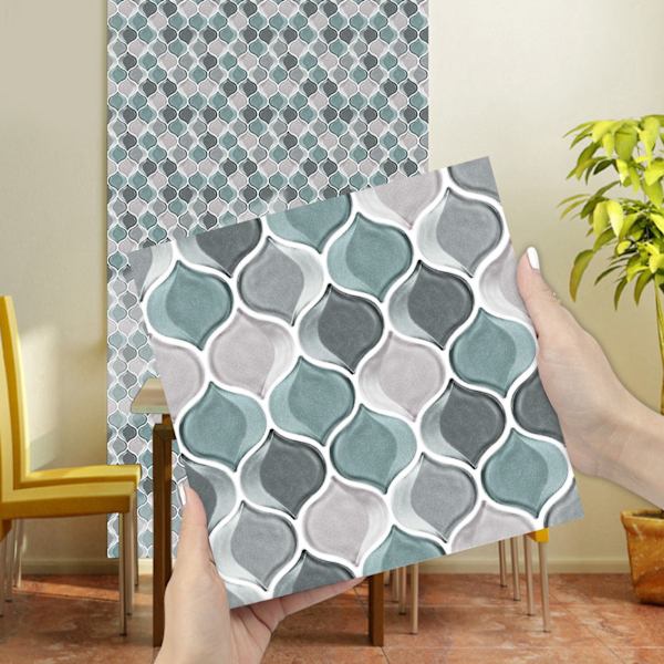 10 st självhäftande kakelplattor - bekväm beröring - praktisk DIY-tillverkning - intressant dekorativ tapet för skåp