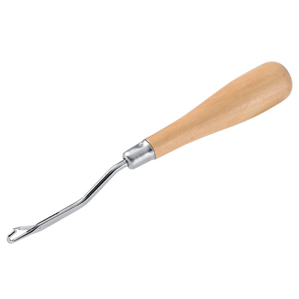 Virka nål lås krok med trähandtag hantverk/hår extensions krok 6,22\" lång