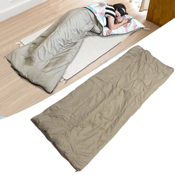 Camping sovsäck utomhus bärbar hopfällbar vuxen sovsäck sommar tunn färgblockering sovsäck