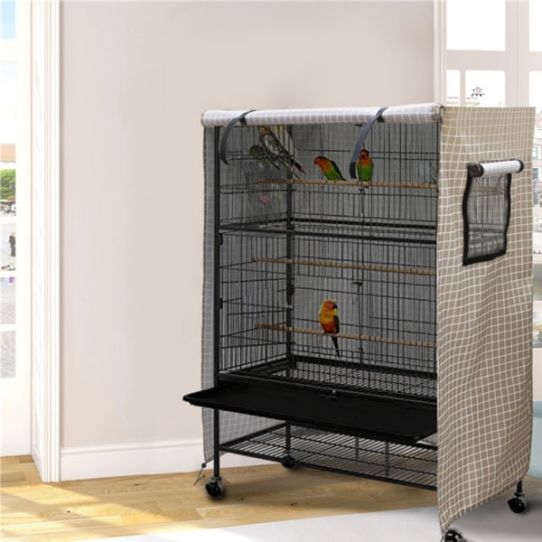 Universal Bird Parrot Cage Cover Tvättbart Bird Cage Cover, Brun
