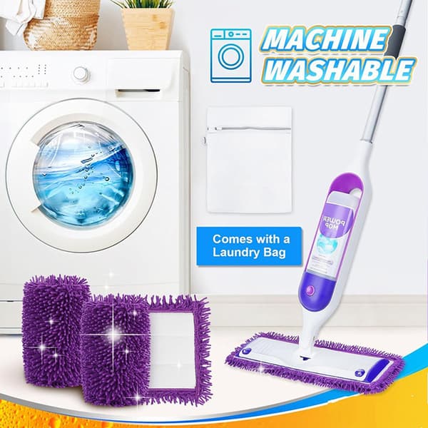 Vaskbare mikrofiber moppepuder til Swiffer PowerMop, genanvendelige moppe refills 38 cm tykke absorberende gulvmoppeklude, våd og tør brug multi-overflade &