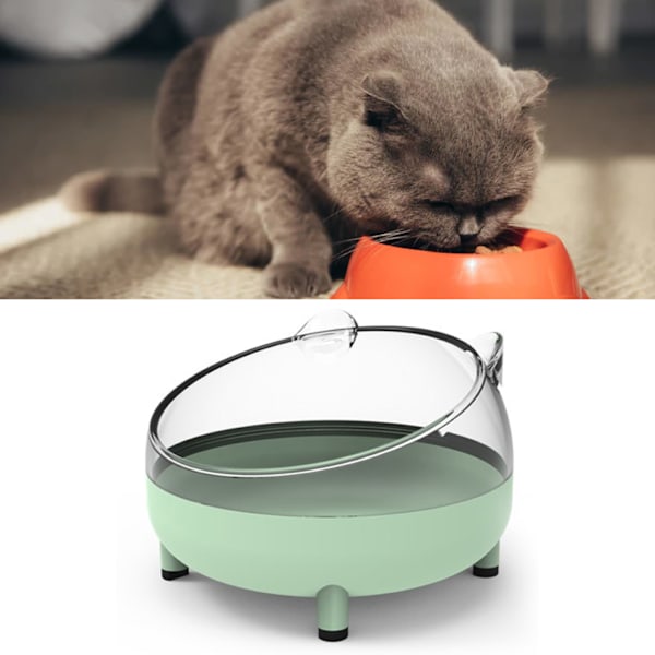 Badkar för husdjur, multifunktionell upphöjd design, rymlig och transparent design, perfekt för katter valpar andra smådjur, ljusgrön, halkfri