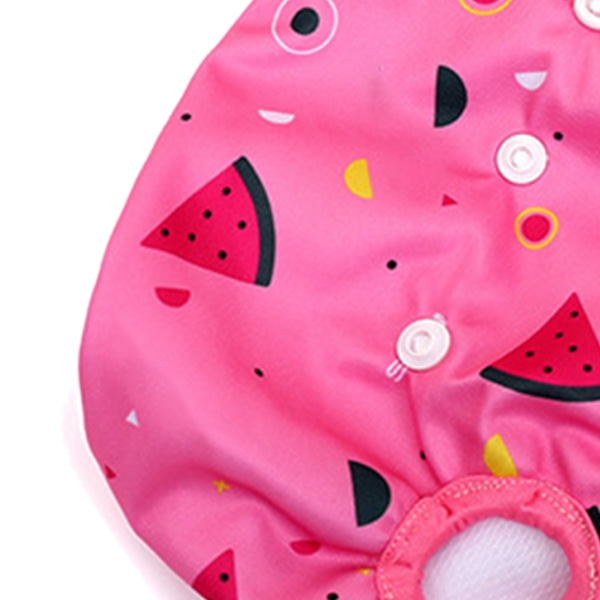 Fysiologiska byxor för husdjur, andningsbara, läcksäkra, justerbara, tvättbara hundskyddsbyxor för hemmet, utomhus, rosa vattenmelonlook XL
