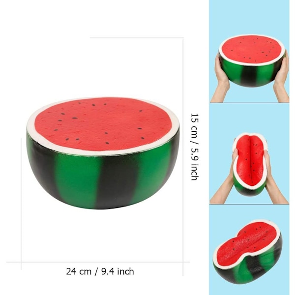 Squishies Vattenmelon Frukt Super Stor Antistress Squishies Långsamt Stigande Klämleksak Kläm Speelgoed Jumbo Långsamt Stigande Leksak Present Barn Vuxna