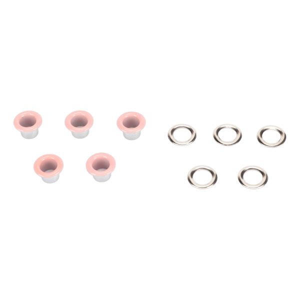 500 set grommetkit 6mm rund robust koppar livlig färg bred applikation öljettkit för läderkläder tyg rosa