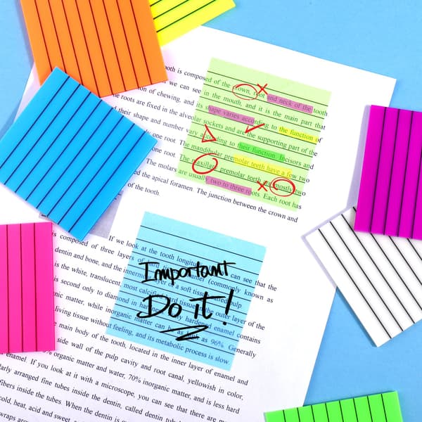 Super Sticky Lined Translucent Sticky Notes, Transparent Sticky Notes 3x3 Inch Clear With Smooth Writing Surface