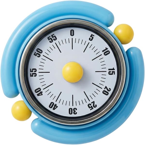 Magnetic Mechanical Kitchen Timer No Battery 60 Minute Countdown Clock for Learning, Classroom, Baking, Yoga and More