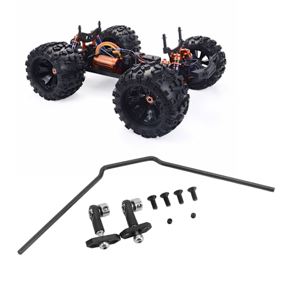 Svart RC-bil Fram Anti Tilt Tie Rod Vibrationsreducerande Anti Roll Tilt Bar för ZD Racing 08421 1/8