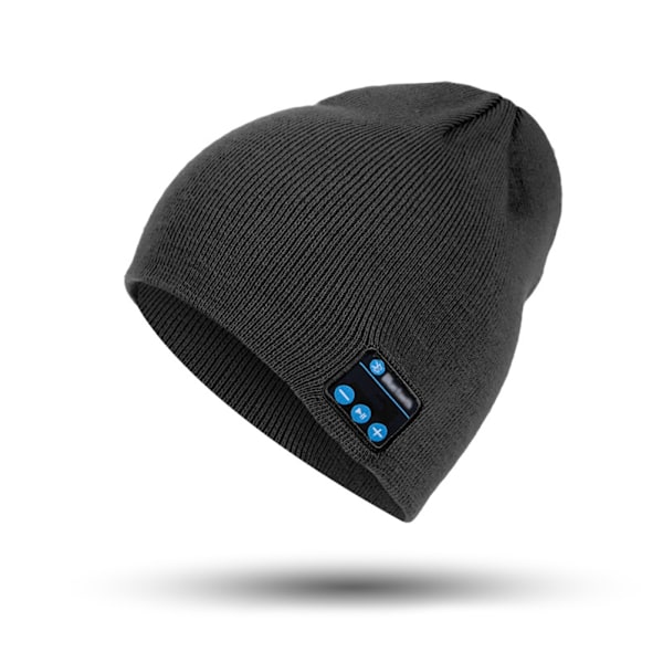 Bluetooth-mössa, uppladdningsbar mössa med inbyggd mikrofon och stereohögtalare, varm stickad mössa för höst och vinter