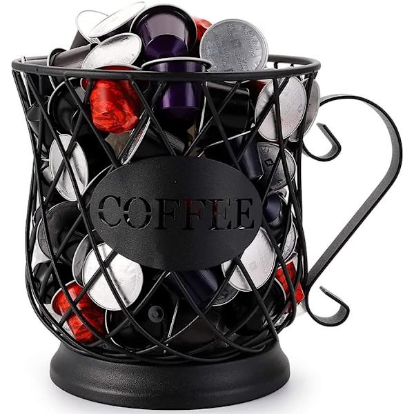 Kaffekapselhållare, kaffepadshållare, kaffekapselkorg, kaffekapselförvaringskorg, för Tassimo, Nespresso, Dolce Gusto kaffekapslar