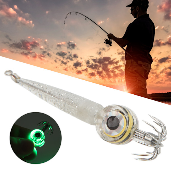 Fiske Lockbete Ljuskrok Låg Energiförbrukning LED Djuphavsglödande Fiske krok för FiskeVit
