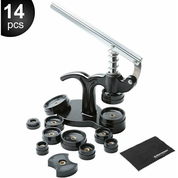 Verktygssats för att trycka tillbaka klocklock, Boettstängare med 12 formar för 18 mm till 50 mm klockor, Halkfria spår säkerställer precision, Idealisk för klockreparation