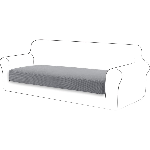 Stretchig sofföverdrag soffkudde möbelskydd överdrag sofföverdrag för soffa 3-sits kuddfodral för stol (ljusgrå)