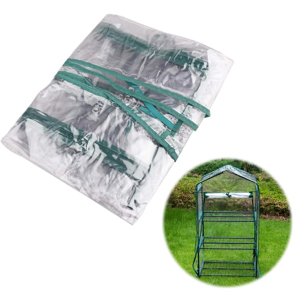 Mini balkongväxthus, starkt PVC-växthus för trädgård, avtagbart transparent vattentätt tyg, för inomhus- och utomhusplantering, kruka, blommor, stativ