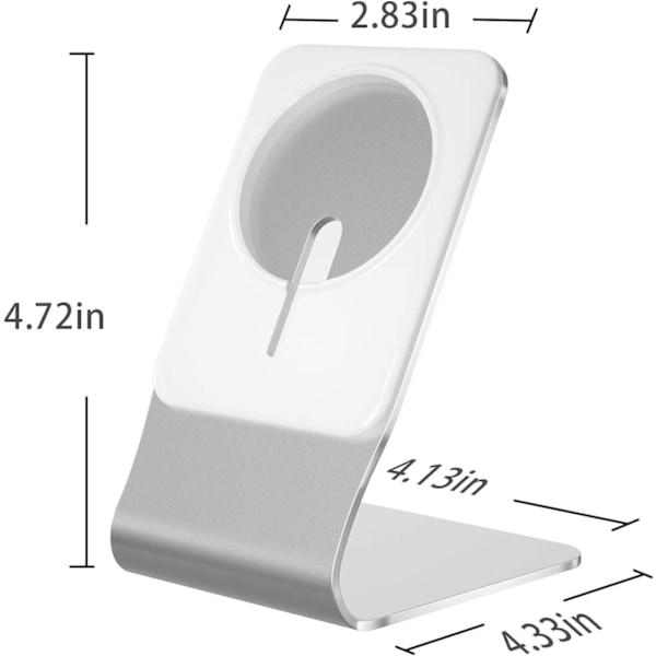 Magnetisk trådlös laddare, aluminiumstativ för effektiv laddning av iPhone-serien, perfekt betraktningsvinkel säkerställer ergonomisk komfort och stabilitet
