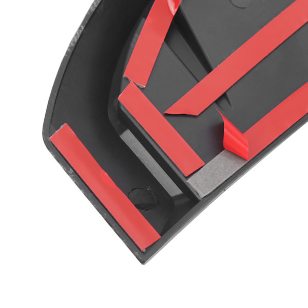 2 st Fender Vent Air Wing Cover Trim Svart Kolfibermönster PU Gummiplatta Bil Universal